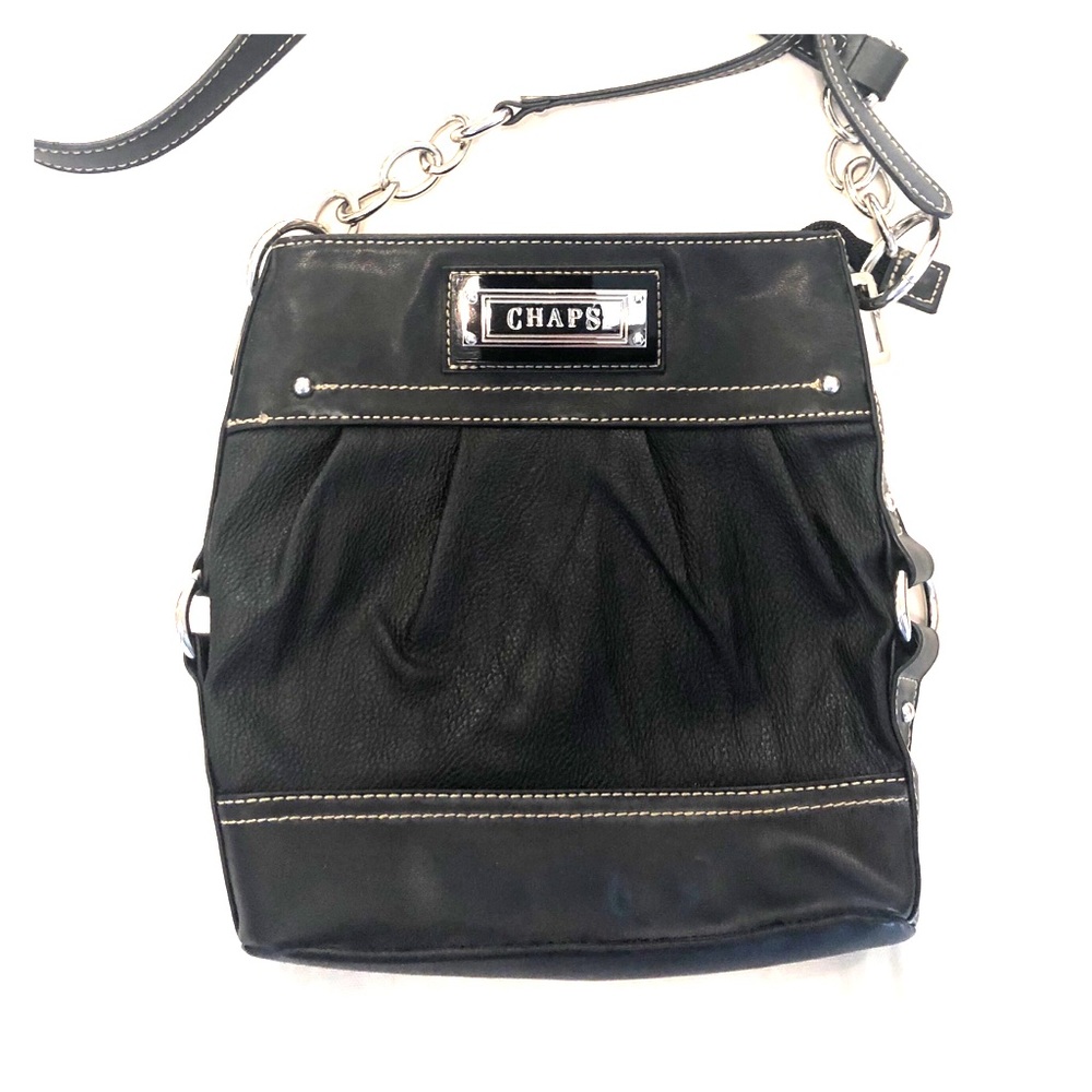 CHAPS Crossbody Bag Black purse NWOT HEAVY METAL